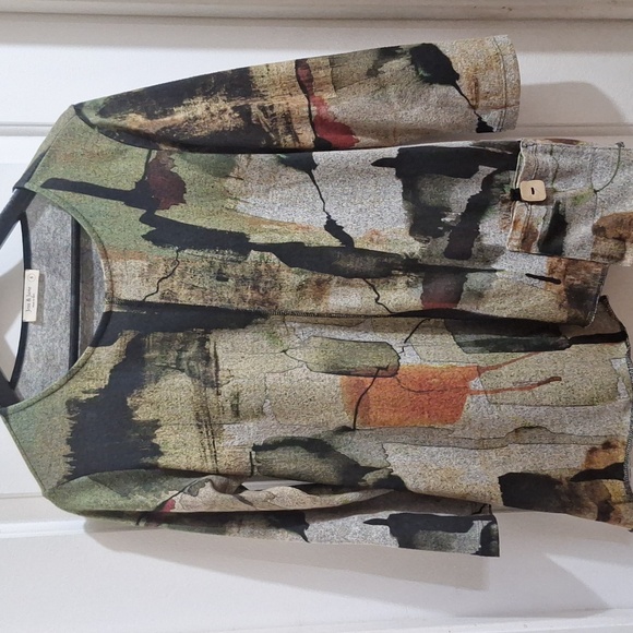 Jess & Jane Small "Natura" blouse Artsy lagenlook - Picture 1 of 8